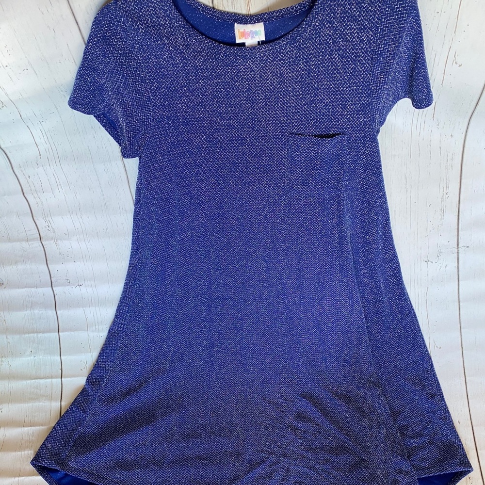 Lularoe Carly elegant collection M blue sparkle